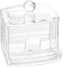 LYOR - Porta Cotonete e Algodão de Acrílico My Box 9,5cm x 8cm x 10cm