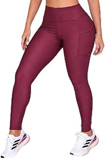 Calça Legging Feminina Com Bolsos Leg Feminina Bolso Calça Leg Suplex Power Grossa Zero Transparência