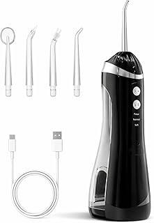 Irrigador Oral Portátil Recarregável 200ml – Jato de Água com 3 Modos de Limpeza, Auxilia na Remoção de Placa Bacteriana e Higiene Completa Entre os Dente
