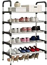 Sapateira Organizadora 5 Andares, Prateleira Multiuso, Estante Hall de Entrada, para Sapatos, Livros, Brinquedos e Acessórios, Preta