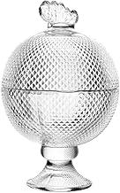 WOLFF - Potiche de Cristal com Pé Butterfly 8,5cm x 8,5cm x 13cm