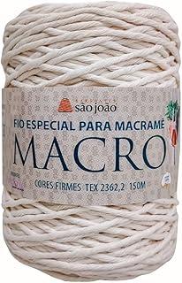 Barbante Macrame Fio De Algodao Para Trabalho Artesanal - Barbante Cru