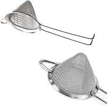 Peneira Cônica Inox Diâmetro 8cm Malha Fina Coagem Dupla Coador Profissional Dupla Coagem Barman NilosDecor