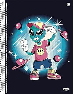 Caderno Universitário Animativa, 15 Matérias, Capa Dura, Bom D+ Masculino, 240 Folhas, Pacote com 2