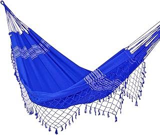 Rede de Dormir e Descanso Jeans Casal 100% Algodão Jaguaruana. (Azul)