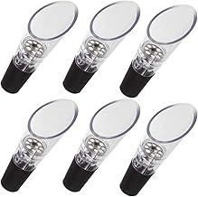Bico Aerador Dosador KITS 2,4 E 6 Para Garrafas De Vinho Corta Gotas Evita Vazamento Funil Decantador Instantâneo Transparente LINHA PREMIUM (6)