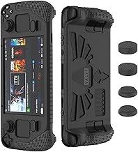 Capa protetora TwiHill para Steam Deck, capa macia com 4 * Thumb Grips, kit de proteção total para antiderrapante para Valve Stream Deck (preto)