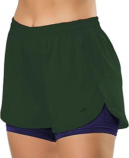 Short Duplo Academia Feminino Elite Proteção UV 50+ Dry Fit