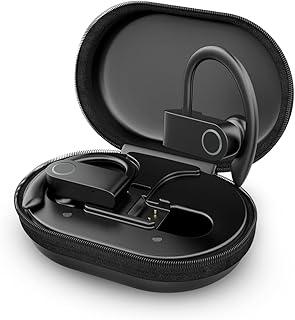 Fone de Ouvido Bluetooth 5.4, IPX5 à Prova D'Água, 45h de Bateria, Com Microfone Embutido, Design Esportivo, Ergonômico Ideal Para Esportes Corridas Atividades Físicas Videogame Android Premium