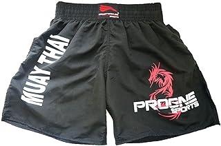 PROGNE SPORTS Muay Thai Calção Short de Treino, Masculino e Feminino