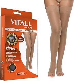 Meia Vitall Medical 7/8 Sem Ponteira Alta Compressão Varizes Inchaço Pós Cirurgia