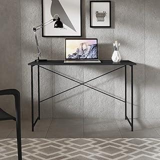 Escrivaninha Steel 90 cm Estilo Industrial com Pés em Aço Cor: Preto/Preto