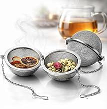 Kit 2 Infusores de Chá Aço Inox Premium Quick Speedy Store - Filtro Coador Extra Fina para Xícara Bule Ervas, Corrente Gancho Lavável Reutilizável