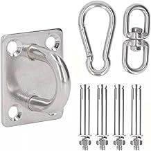 Conjunto de Suporte de Teto e Mosquetões de Aço Inoxidável para Cadeiras de Balanço e Redes, Capacidade 320 kg