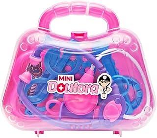 Maleta Maletinha Médica Médico Doutora Menina Menino Rosa Azul Doutor Brinquedo Criança Infantil 7peças Presente Dia das Crianças Faz de Conta- TYDA (ROSA)