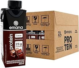 Emana Protein Bebida Proteica Sabor Cacau Sem açúcar - 12 Unidades de 250ml