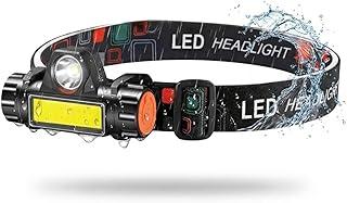 Lanterna De Cabeça Led Potente Recarregável e À Prova D'Água Para Uso em Mecânica Ciclismo Caminhada Trilha Acampamento Pesca Noturna Vigilância Portátil 4 Modos de Iluminação AlverSun