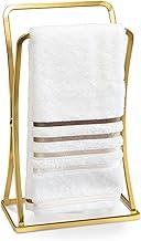 Porta Toalhas de Bancada Arthi | Organização e Modernidade | Design Delicado e Sofisticado | Suporta 2 Toalhas | Dourado Fosco | Durabilidade Garantida | Instalação Simples | Aço Resistente