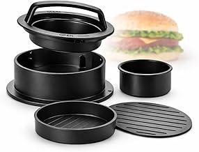 Forma de Hambúrguer 3 em 1 Recheado Molde para Hambúrguer Caseiro e Mini-Hambúrgueres