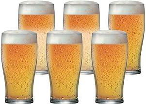 Ruvolo, Jogo de Copo de Cerveja Pint, Copo de Vidro 6 pcs, 590ml