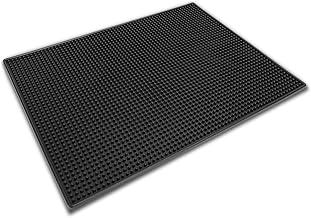 iCoffee Tapete de Bar 30x40x0.8cm, Tapete de Bancada para Café e Cozinha Doméstica, Tapete Antiderrapante e à Prova de Derramamento para Barman e Barista, Secador de Copos e Utensílios, Preto