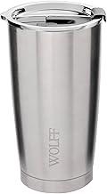 WOLFF - Copo Térmico de Aço Inox Parede Dupla Com Tampa 600ml Prata - Para Viagem - Mantém a Bebida na Temperatura Ideal