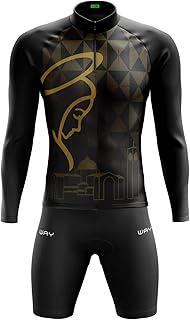 Conjunto de Ciclismo Masculino Camisa Manga Longa e Bermuda de Gel Vários Modelos