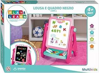 PLAY & LEARN - LOUSA MAGNÉTICA E QUADRO NEGRO 2 EM 1