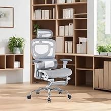 Cadeira De Escritório Ergonômica Mônaco Wt07 Luvinco Malha Respirável Com Suporte Lombar Adaptável Apoio Para Pés Retrátil Encosto Ajustável Seis Posições Suporta 200kg