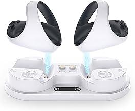 Estação de carregamento TwiHill PS5 VR2, estação de carregamento PS VR2, estação de carregamento PS VR2 com indicador LED, suporte de carregamento PS VR2 com 4 interfaces magnéticas tipo C