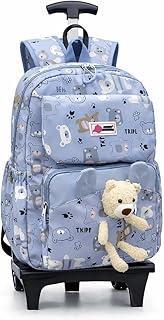 Mochila de carrinho Rodinhas Infantil Imperme?vel e com Grande Capacidade, mochila escolar para crian?as de 6 a 13 Anos