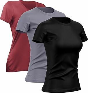 Kit 3 Camisetas Dry Fit Feminina Academia Treino Corrida Proteção UV Premium