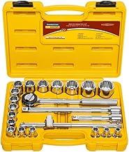 Tramontina 43610022, Maleta Soquetes Sextavado e Acessórios Encaixe 1/2, 22 Peças em Aço, Amarelo