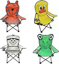 Cadeira Infantil Dobrável Fofa | Praia, Camping, Quintal ou Quarto | Suporte para Copo, Leve e Portátil, Ideal para Crianças (Raposa Tigre) (pato)
