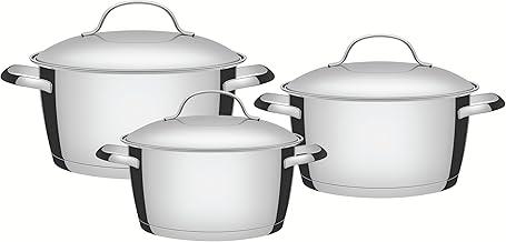 Jogo de Panelas com Fundo Triplo 3 Peça, Tramontina, 65660220, Inox