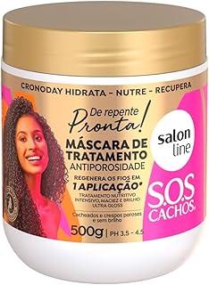 Salon Line, Máscara de Tratamento, SOS Cachos, De Repente Pronta, Vegano - Para Cabelos Cacheados e Crespos, 500g