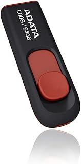 Pen drive Adata C008 64GB USB 2.0 - Preto e vermelho