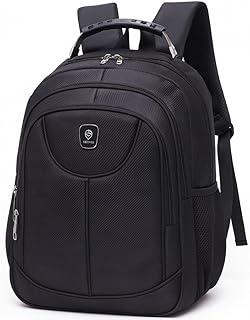 Mochila Reforçada Executiva Antifurto 18", Preta, 45x35x16cm, 3 Compartimentos, Porta Notebook 16 Polegadas, Alça Puxador com Cabo de Aço, para Trabalho, Escola, Viagem, Impermeável, Unissex