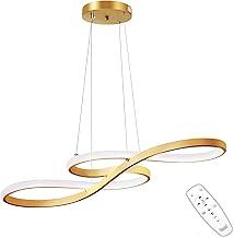 Luminária Pendente De LED Moderna E Regulável, Pendente Luminária Com Nota Dourada, 3000K-6000K