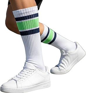 Meia Esportiva Cano Alto Longo Mash Atoalhada Algodão Masculina