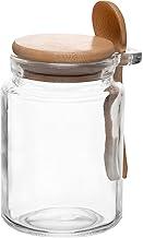 WOLFF - Porta Mantimentos Redondo com Colher e Tampa de Bambu 350ml Vidro