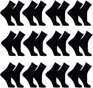Kit 12 Pares Meia Adulto Masculina Esportiva Cano Alto Algodão (39-43, Preto)
