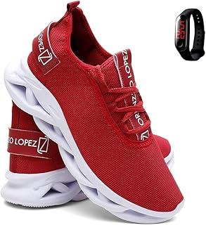 Tênis Masculino Academia Corrida Leve Esportivo + Relógio Digital
