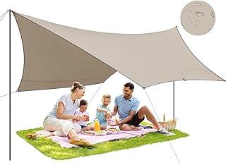 Tenda Gazebo Barraca de Camping Portátil, Impermeável e com Proteção UV 50+ (4 * 3m Bege)