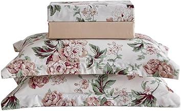 Jogo de Lençol Casal 4 Peças Percal 300 Fios Roma Estampado (Roses)