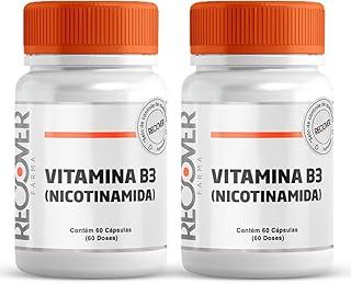 Kit com 2 Unidades de Vitamina B3 (Nicotinamida) 500mg 60 Cápsulas
