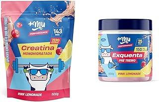 +Mu Kit Creatina Pink Lemonade 500g com Pré-treino Exquenta Pink Lemonade