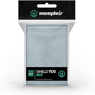 MeepleBR, Shield TCG Matte - Prata, Plástico para Proteção de Cartas