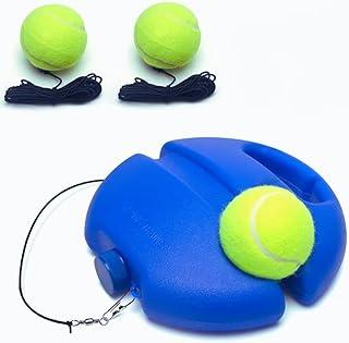 Equipamento de Treinamento de Tênis com Base e Duas Bolas com Corda Elástica, Equipamento De Prática Para Crianças Adultos e Iniciantes, Melhore suas habilidades do tênis em qualquer lugar.