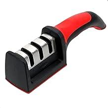 Afiador de Facas e Tesouras Premium 3 em 1 – Amolador Profissional com Cabo Ergonômico e Base Antiderrapante